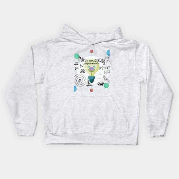 Mind Mapping Equations Kids Hoodie by PositiveInfluencerJ9